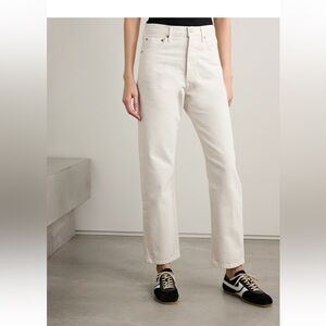 Agolde Women's Off-White Straight Leg Jeans